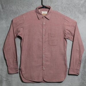 Rag & Bone Shirt Mens Medium Pink Button Down Long Sleeve Cotton Made In USA